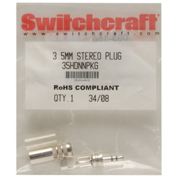 Main product image for Switchcraft 35HDNN 3.5mm Stereo Plug Nickel 093-156